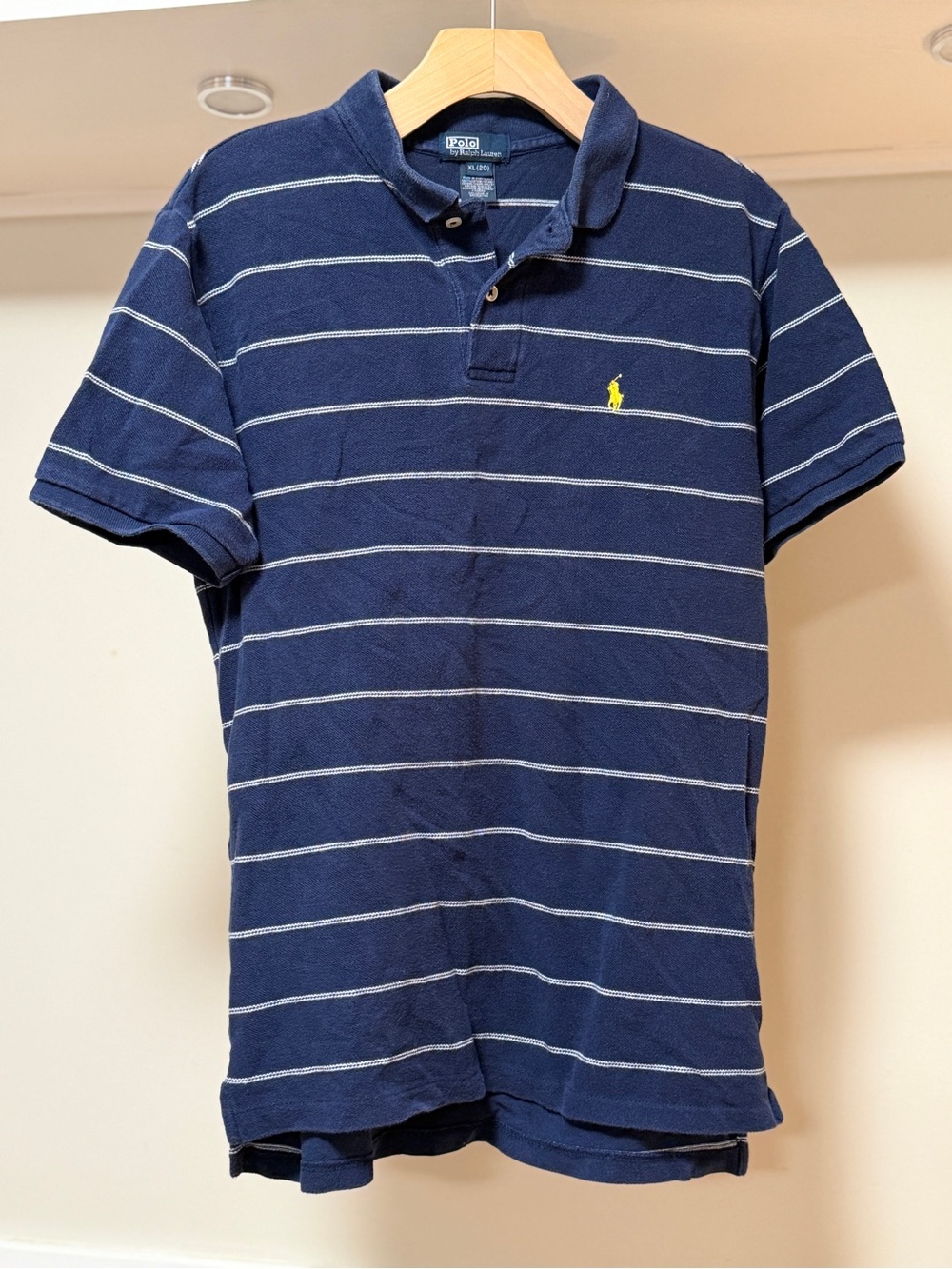 Polo by Ralph Lauren Men’s Navy Striped Polo Shirt